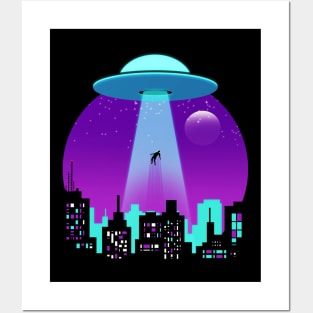 UFO Abduction - Alien Abduction Beam Posters and Art